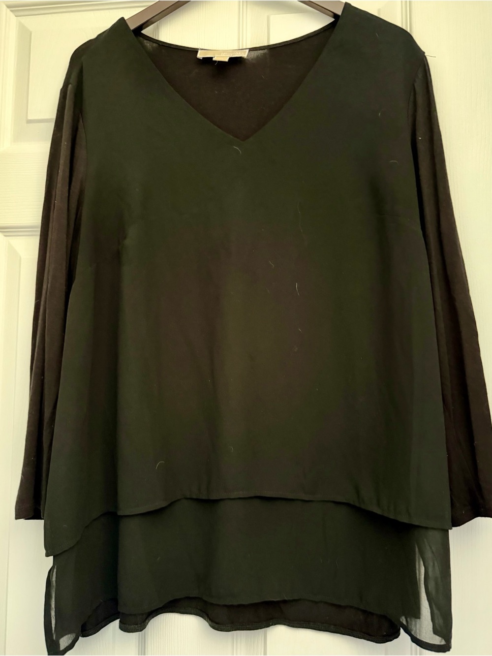 Michael Kors Black V-Neck Top